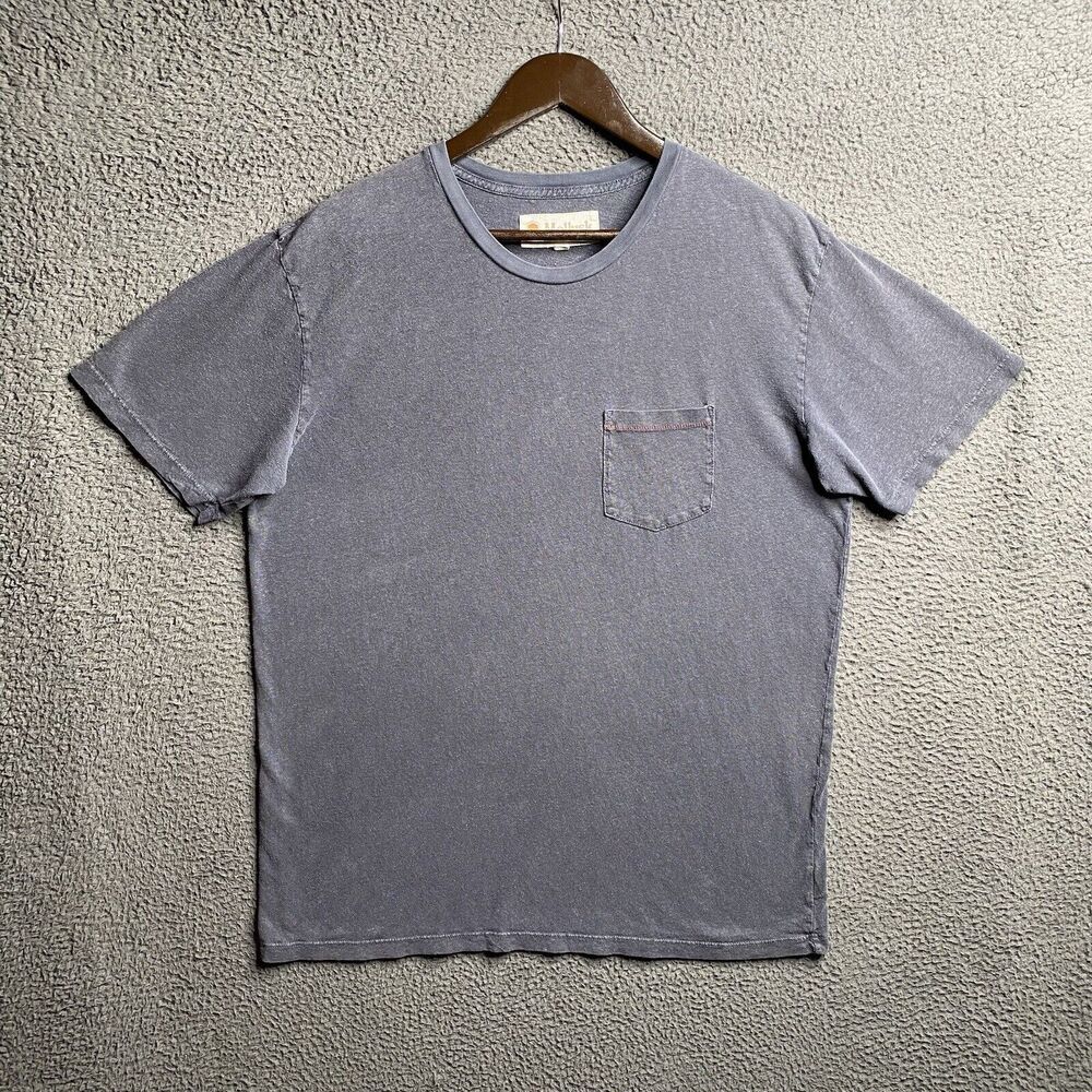 Mollusk Made in California T-Shirt Mens Size XL Gray Front Pocket Hemp Cotton